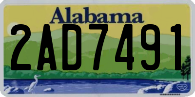 AL license plate 2AD7491