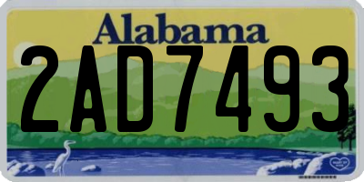 AL license plate 2AD7493