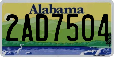 AL license plate 2AD7504