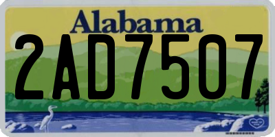 AL license plate 2AD7507