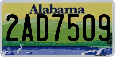 AL license plate 2AD7509
