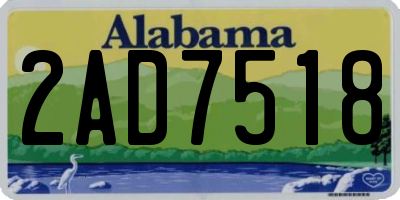 AL license plate 2AD7518