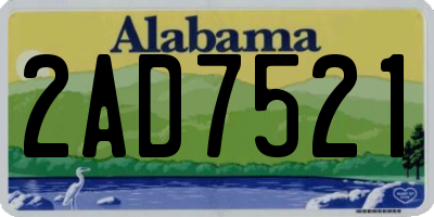 AL license plate 2AD7521