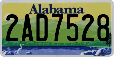 AL license plate 2AD7528