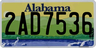 AL license plate 2AD7536