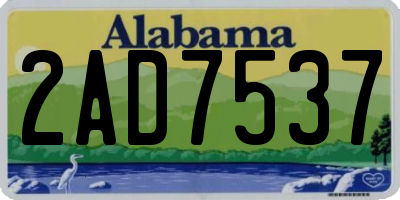 AL license plate 2AD7537