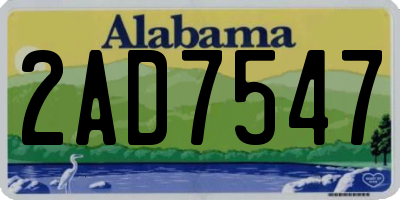 AL license plate 2AD7547