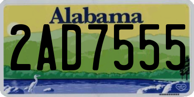 AL license plate 2AD7555