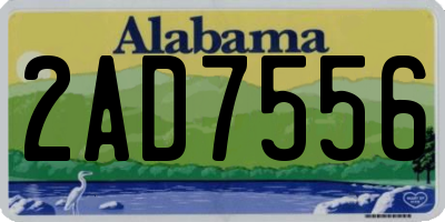 AL license plate 2AD7556