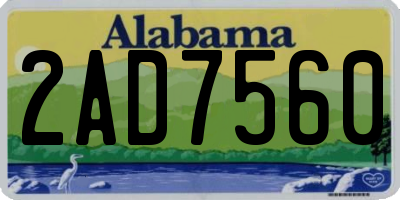 AL license plate 2AD7560
