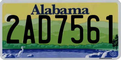 AL license plate 2AD7561