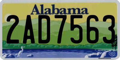 AL license plate 2AD7563