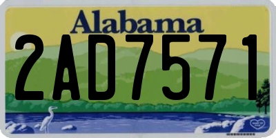 AL license plate 2AD7571