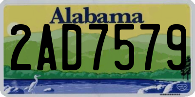 AL license plate 2AD7579