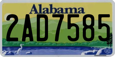 AL license plate 2AD7585