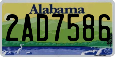 AL license plate 2AD7586