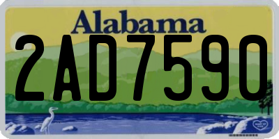 AL license plate 2AD7590