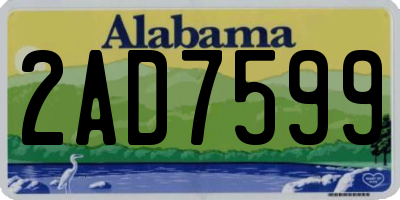 AL license plate 2AD7599