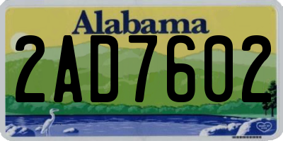 AL license plate 2AD7602