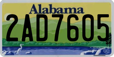 AL license plate 2AD7605