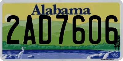 AL license plate 2AD7606