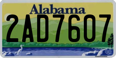 AL license plate 2AD7607