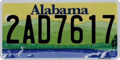 AL license plate 2AD7617