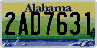AL license plate 2AD7631