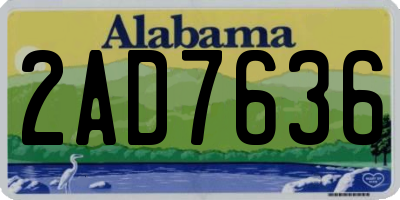 AL license plate 2AD7636