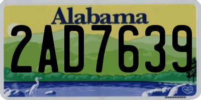 AL license plate 2AD7639