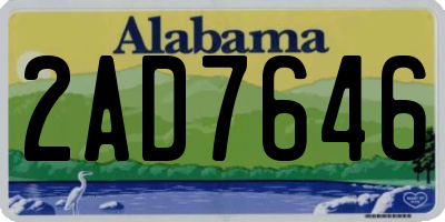 AL license plate 2AD7646