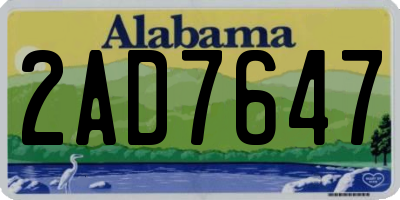 AL license plate 2AD7647