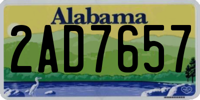AL license plate 2AD7657