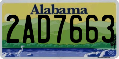 AL license plate 2AD7663