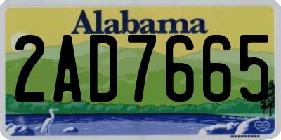 AL license plate 2AD7665