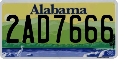 AL license plate 2AD7666