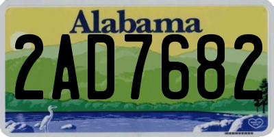 AL license plate 2AD7682