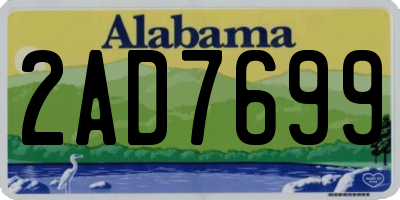 AL license plate 2AD7699