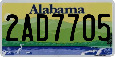 AL license plate 2AD7705