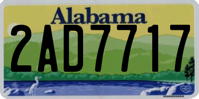 AL license plate 2AD7717
