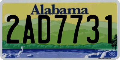 AL license plate 2AD7731