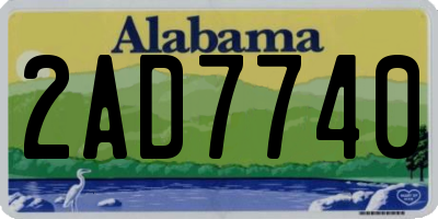 AL license plate 2AD7740