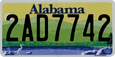 AL license plate 2AD7742