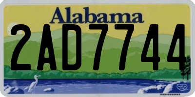 AL license plate 2AD7744