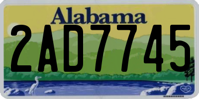 AL license plate 2AD7745