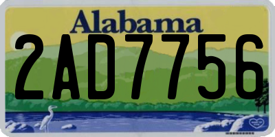AL license plate 2AD7756