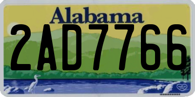 AL license plate 2AD7766