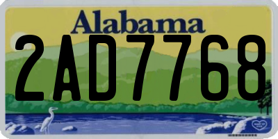 AL license plate 2AD7768