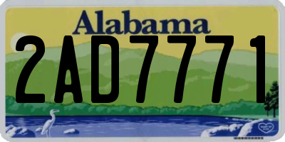 AL license plate 2AD7771
