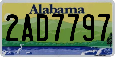 AL license plate 2AD7797